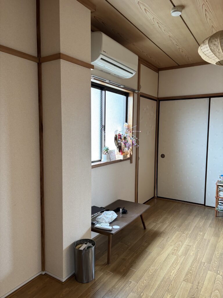 整理収納後、インテリアコーディネート前のビフォー写真
