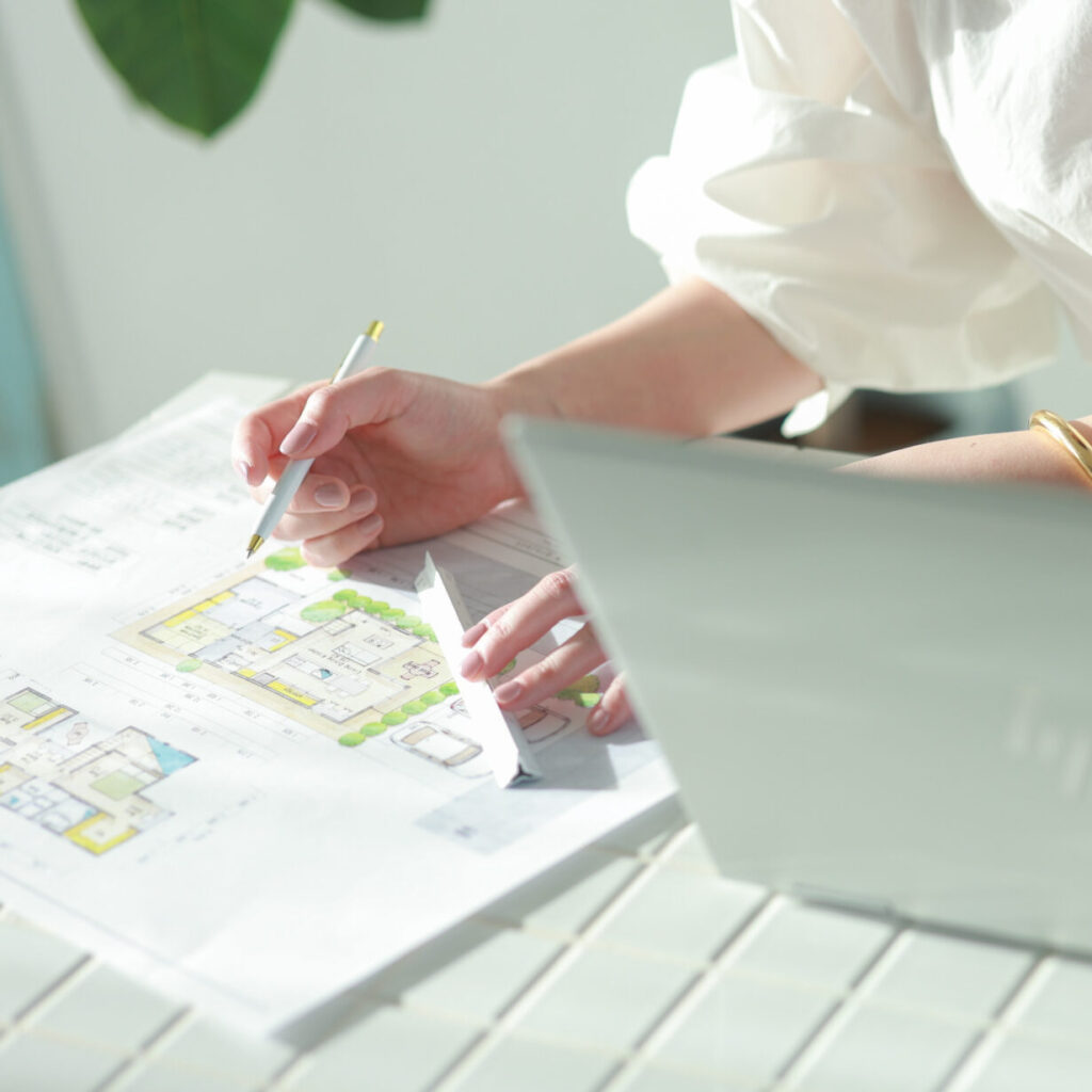 インテリアコーディネート作業中